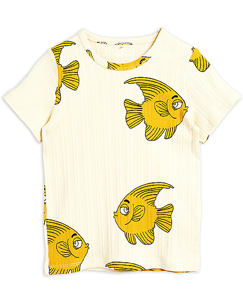 Mini Rodini Fish T-Shirt - Elasticated Organic cotton T-shirts