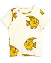 Mini Rodini Fish T-Shirt - Elasticated Organic cotton T-shirts