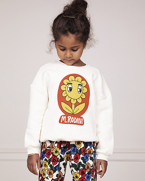 Mini Rodini Flower Badge Sweatshirt - 100% Organic Cotton Sweatshirts