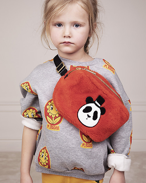 Mini Rodini Flower Grey Melange Sweatshirt - 100% Organic Cotton Sweatshirts