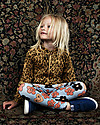 Mini Rodini Flowers Leggings, Light Blue - Organic Cotton Leggings