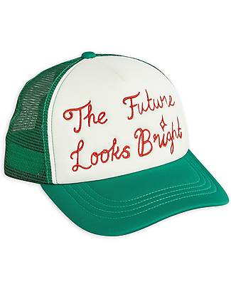Mini Rodini Future Cap - Green and Cream - 100% Recycled Polyester Sunhats