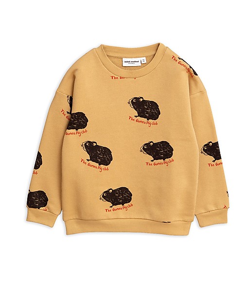 Mini Rodini Guinea Pig Sweatshirt, Beige - 100% Organic Cotton Sweatshirts