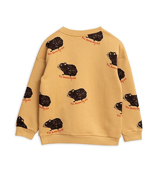 Mini Rodini Guinea Pig Sweatshirt, Beige - 100% Organic Cotton Sweatshirts