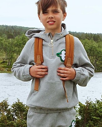 Mini Rodini Half Zip Hoodie - Peace - Grey - Perfect for Winter! Sweatshirts