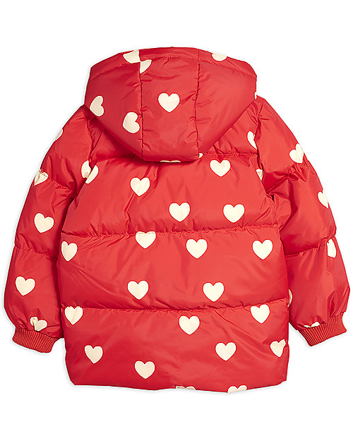 Mini Rodini Hearts Pico Puffer Jacket - 100% Recycled Fabric - Water Resistant Down Jacket