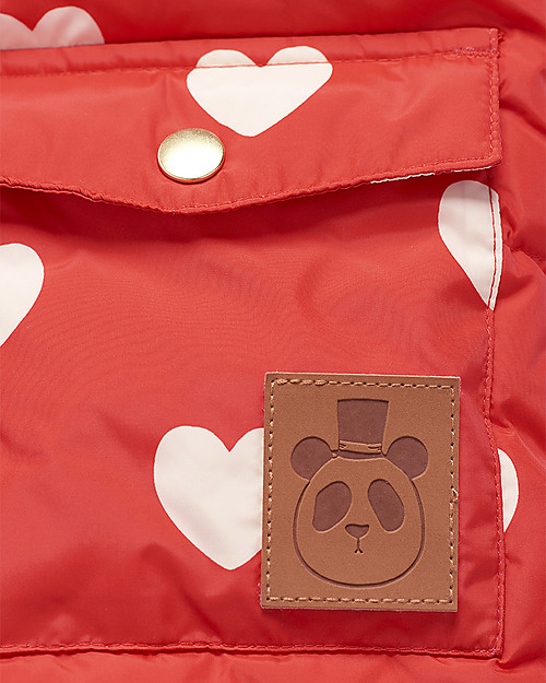 Mini Rodini Hearts Pico Puffer Jacket - 100% Recycled Fabric - Water Resistant Down Jacket