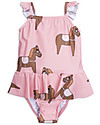 Mini Rodini Horse Skirt Swimsuit, Pink - UPF 50+ Swimsuits