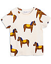 Mini Rodini Horses T-Shirt, Yellow - 100% Organic cotton T-shirts