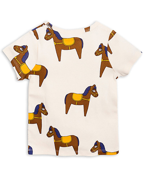 Mini Rodini Horses T-Shirt, Yellow - 100% Organic cotton T-shirts