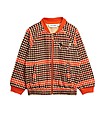 Mini Rodini Houndstooth Baseball Cardigan, Red - 100% organic cotton Sweatshirts