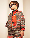 Mini Rodini Houndstooth Baseball Cardigan, Red - 100% organic cotton Sweatshirts