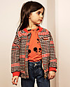 Mini Rodini Houndstooth Baseball Cardigan, Red - 100% organic cotton Sweatshirts