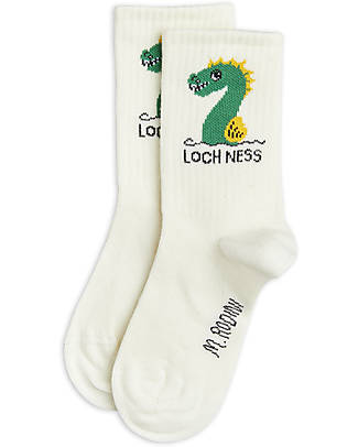 Mini Rodini Loch Ness Sock - Offwhite - Organic Cotton Socks