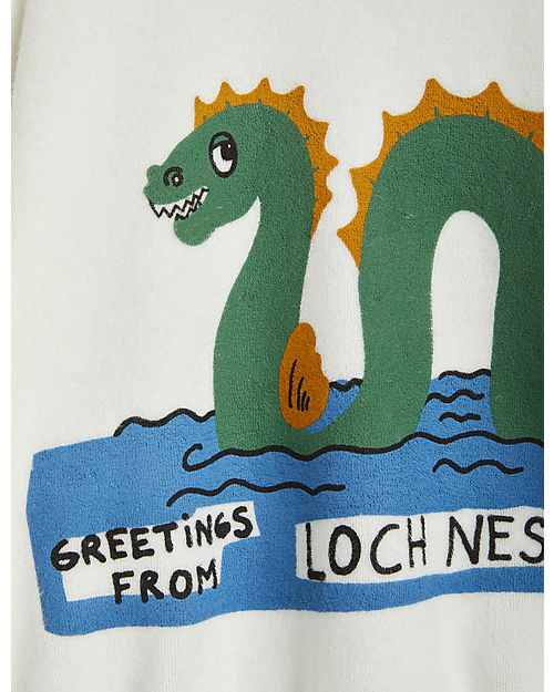 Mini Rodini Loch Ness Sweatshirt - White - Organic Cotton Sweatshirts