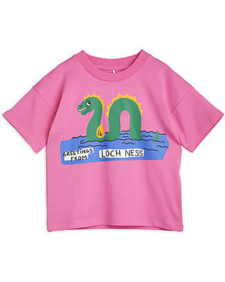 Mini Rodini Loch Ness T-Shirt - Pink - Organic Cotton T-shirts