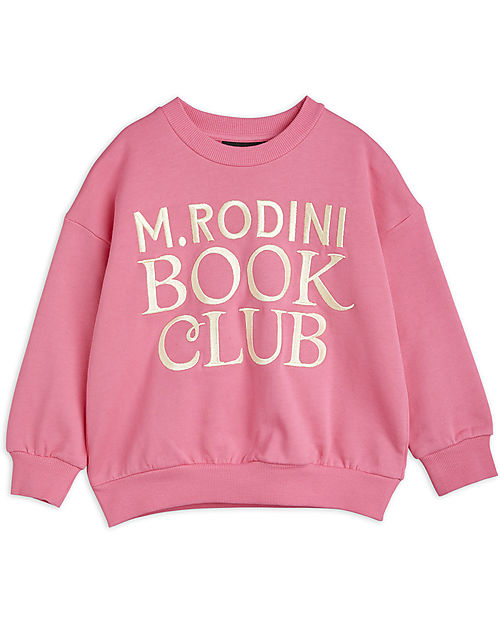 Mini Rodini Long Sleeved Sweatshirt - Book Club - Pink - 100% Organic Cotton GOTS Sweatshirts
