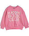 Mini Rodini Long Sleeved Sweatshirt - Book Club - Pink - 100% Organic Cotton GOTS Sweatshirts