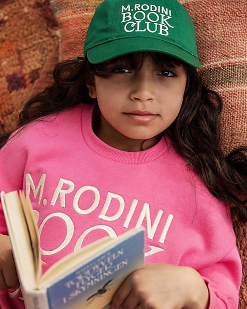 Mini Rodini Long Sleeved Sweatshirt - Book Club - Pink - 100% Organic Cotton GOTS Sweatshirts