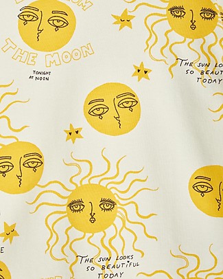 Mini Rodini Long Sleeves Shirt - Moon and Sun - Yellow - Organic Cotton Long Sleeves Tops