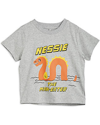 Mini Rodini Nessie T-Shirt - Grey Melange - Organic Cotton T-shirts