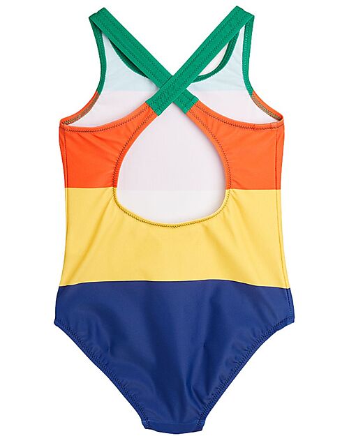 Mini Rodini One-piece swimsuit - Stripes - Multi- Recycled Material Swimsuits