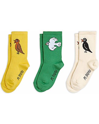 Mini Rodini Pack of 3 Socks - Squirrels - Organic Cotton Socks