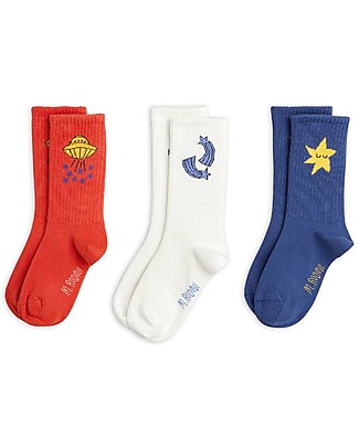 Mini Rodini Pack of 3 Socks - Ufo - Organic Cotton Socks