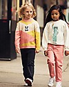 Mini Rodini Panda Knitted Pullover, Pink - Wool-Cotton blend Jumpers