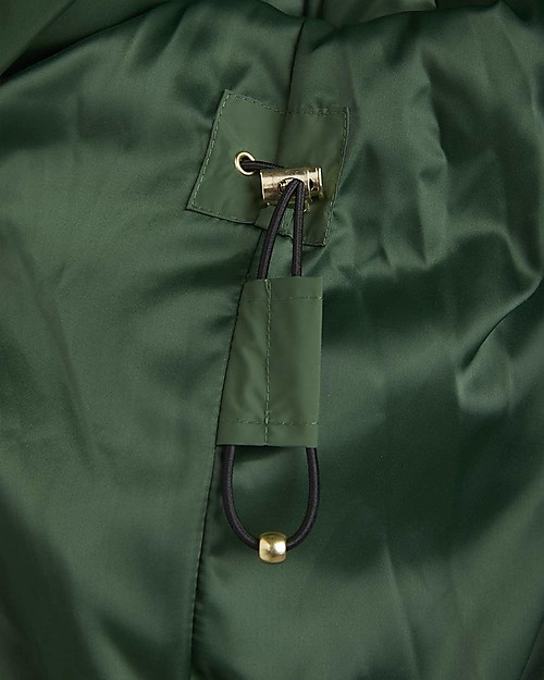 Mini Rodini Panda Puffer Jacket - Green - Breathable and Water Resistant Waterproof