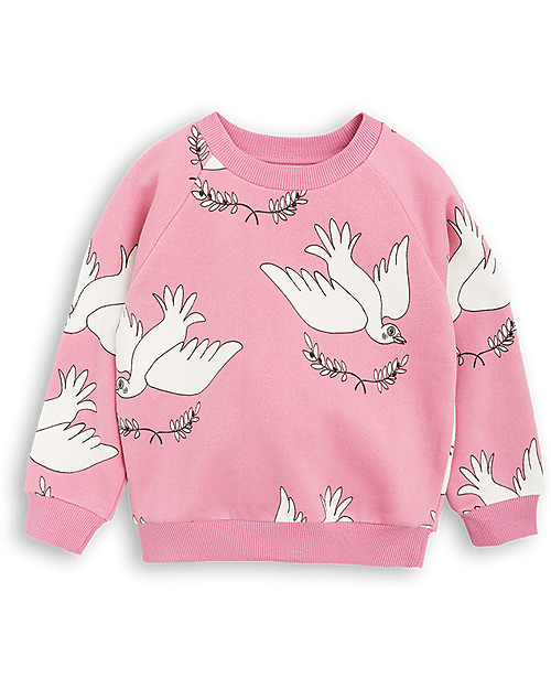 Mini Rodini Peace Sweater, Pink - 100% organic cotton, fair-trade Sweatshirts