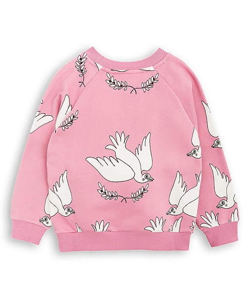 Mini Rodini Peace Sweater, Pink - 100% organic cotton, fair-trade Sweatshirts