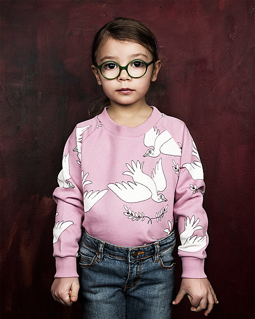 Mini Rodini Peace Sweater, Pink - 100% organic cotton, fair-trade Sweatshirts