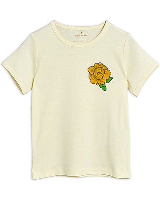 Mini Rodini Peony Tee - Offwhite - 100% organic cotton T-Shirts And Vests