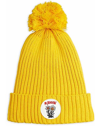 Mini Rodini Pompom Hat - Edelweiss - 100% Organic Cotton Winter Hats