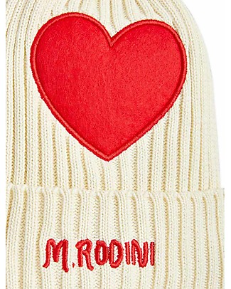 Mini Rodini Pompom Hat - Heart - 100% Organic Cotton Winter Hats