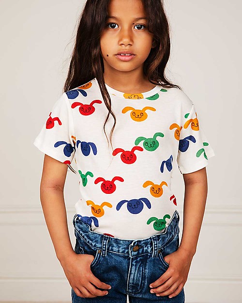 Mini Rodini Rabbit Tee - Multicolor - 100% organic cotton T-shirts