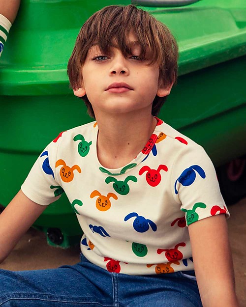 Mini Rodini Rabbit Tee - Multicolor - 100% organic cotton T-shirts