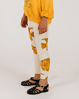 Mini Rodini Ribbed Fish Leggings - Elasticated Organic cotton Leggings