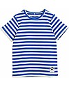 Mini Rodini Ribbed Tee - Blue Stripes - Elasticated Organic Cotton T-shirts