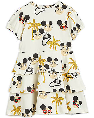 Mini Rodini Ritzratz Short Sleeves Dress - White - Organic Cotton GOTS Dresses_