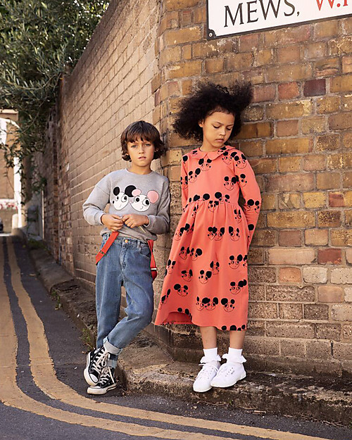 Mini Rodini Ritzratz Sweatshirt, Grey Melange - 100% Organic