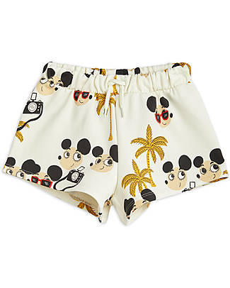 Mini Rodini Ritzratz Sweatshorts - White - 100% Organic Cotton GOTS Shorts