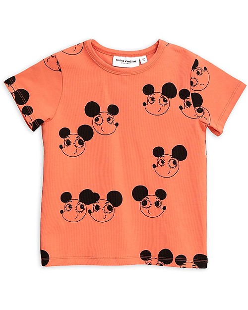 Mini Rodini Ritzratz T-Shirt, Red - Elasticated Organic cotton T-shirts