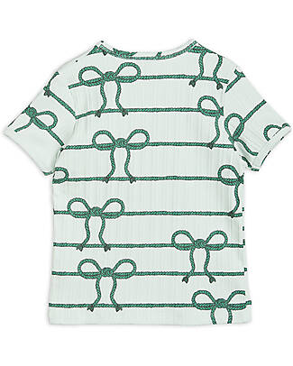 Mini Rodini Rope T-Shirt with Bows - Green - Organic Cotton T-shirts
