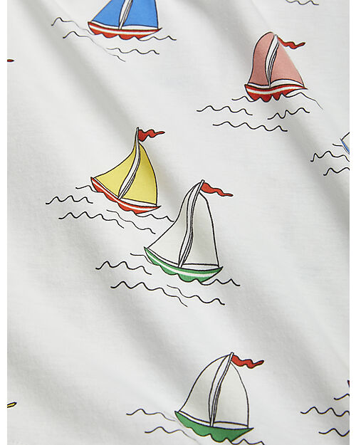 Mini Rodini Sailing Boats T-Shirt - White - 100% Organic Cotton T-shirts