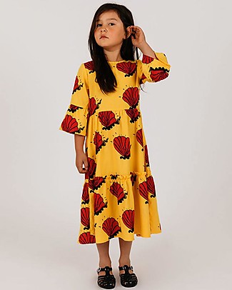 Mini Rodini Shell Long Dress with Frilled Skirt - 100% lyocell Dresses