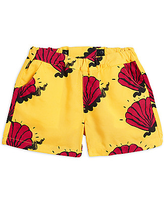Mini Rodini Shell Woven Shorts - Yellow - 100% lyocell Shorts