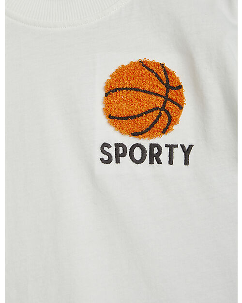 Mini Rodini Short-Sleeve Basket T-shirt - White - 100% Organic Cotton T-shirts