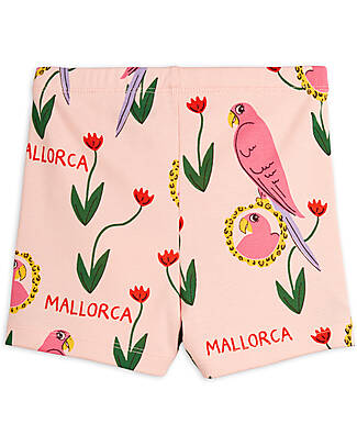 Mini Rodini Shorts - Parrot Print - Pink - 100% Organic Cotton GOTS Shorts